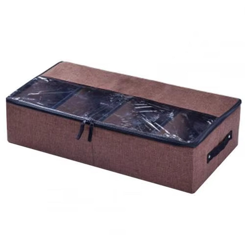 Transparent Creative Shoe Cabinet Dust-Proof Foldable Multi-Grids Shoes Storage Bag Organizer Holder Box under Bed Closet