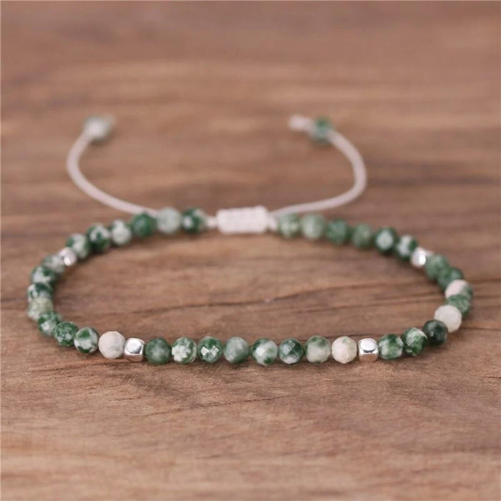 Natural Stone Crystal Dainty Bracelet Amethyst Gemstone Bracelet Handmade