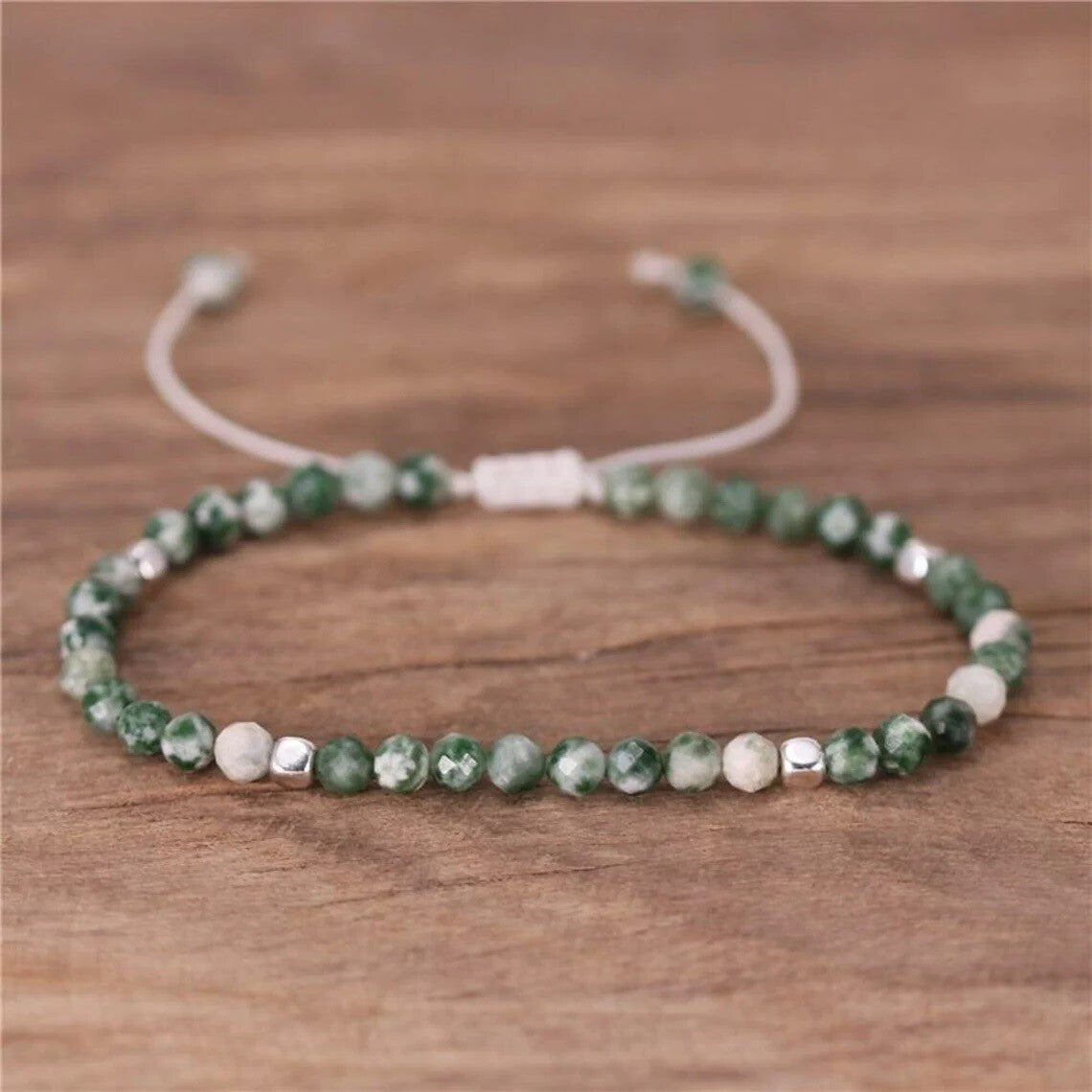 Natural Stone Crystal Dainty Bracelet Amethyst Gemstone Bracelet Handmade