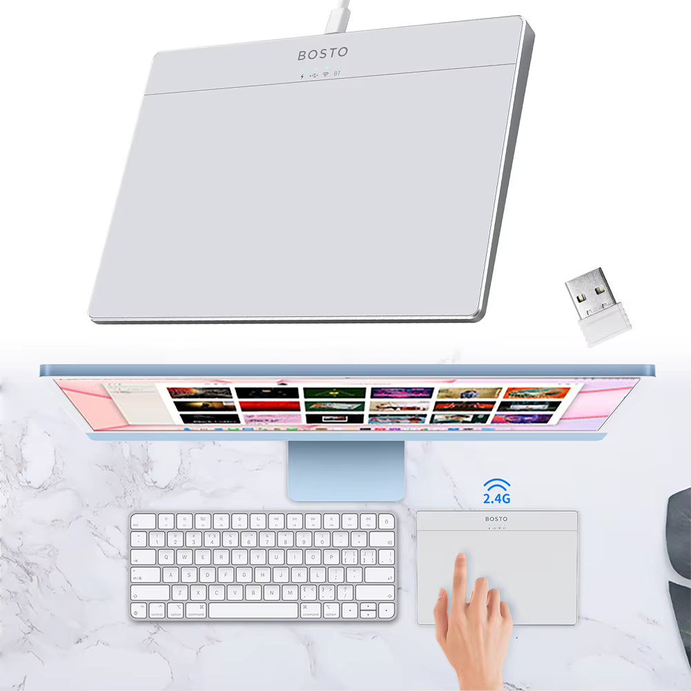 Bluetooth-Compatible Touchpad High Precision Haptic Feedback USB Touchpad Mouse Wired Precision Trackpad for Desktop Laptop User