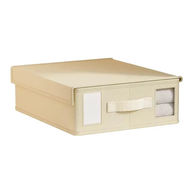 Creative Bed Sheet Storage Box Clothing Fabric Sheet 4-Piece Organizer Wardrobe Blanket Quilt Cover Non-Woven Storage Box