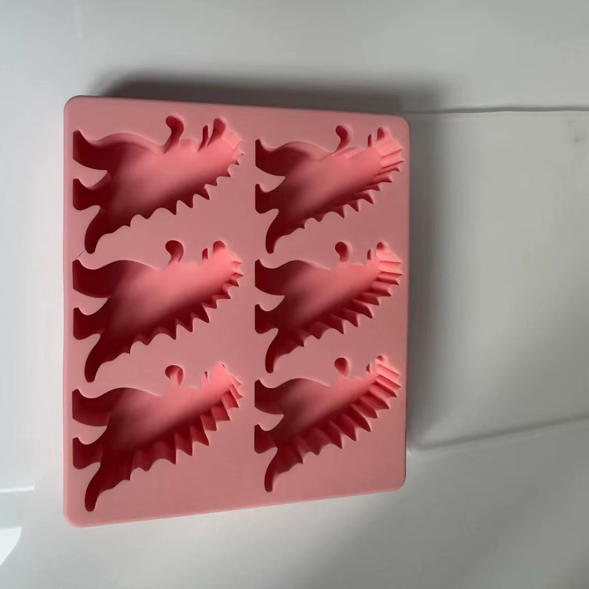 Monster Ice Mold Dinosaur Cake Decor Candy Jelly Baking Tool Candle Soap Mould Kitchen Silicone Cube Mold Makes 6 Giant Mold