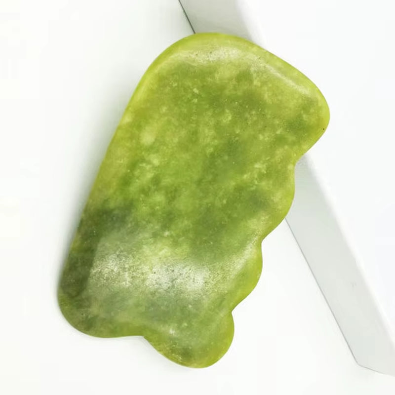 Nature Jade Massage Comb Gua Sha Board Spa Acupuncture Head Care Massager Green Jade Comb Head Massager Beauty Tools