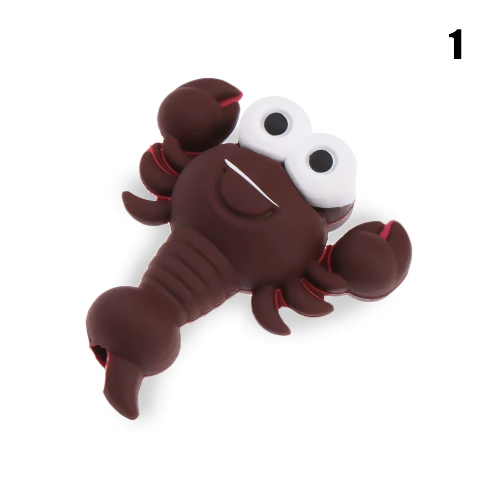 Cartoon Insect Shape Wire Cord Protector Silicone Case Data Line Cover Cute Animal Wired Earphone USB Charger Cable Protectors