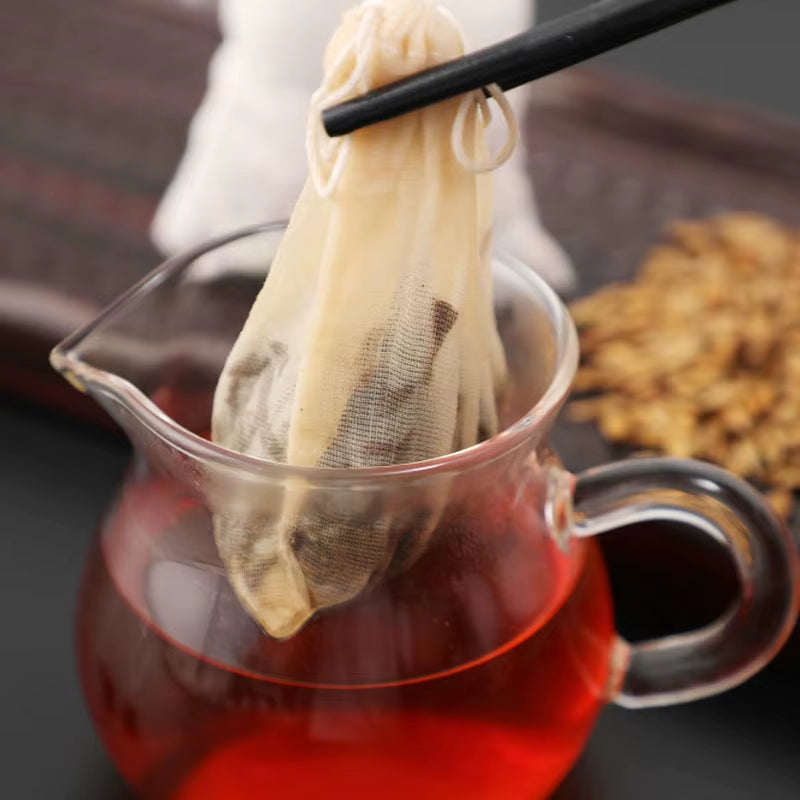 Cotton Gauze Tea Bags 50Pcs Empty Pocket String Bag Reusable for Spice Tea Infuser Soup Teabags Kitchen Accessories Gadgets