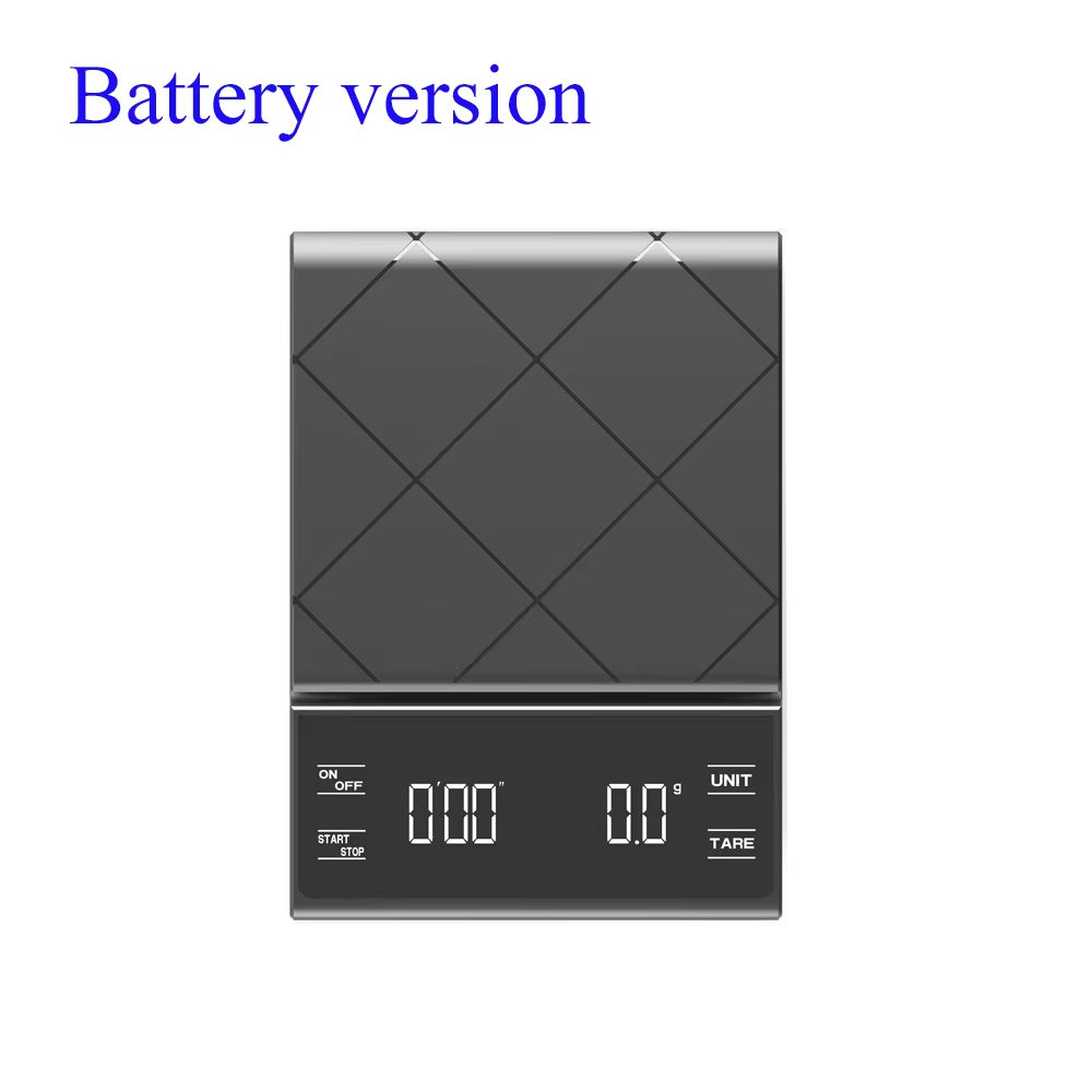 3Kg/0.1G Digital Kitchen Weight Grams Electronic Balance High Precision Coffee Scale Portable with Timer Food Espresso