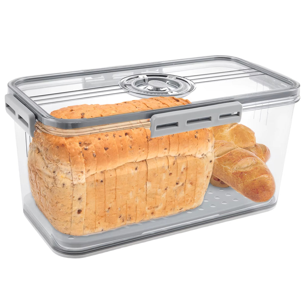 Bread Preservation Box Sealing Bread Toast Storage Container Kitchen Food Keep Fresh Organizer with Snap Time Recording