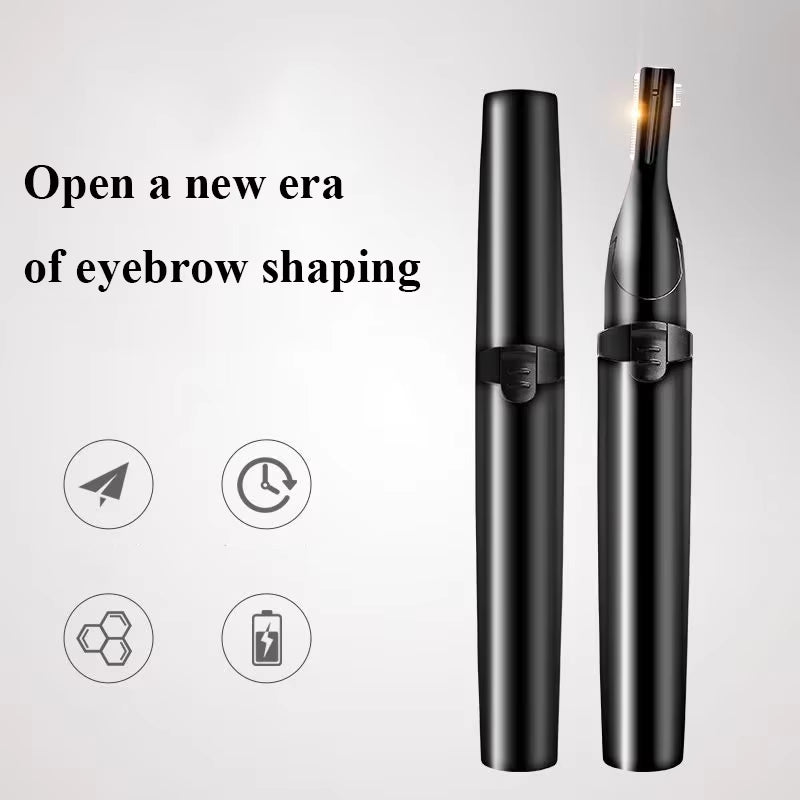 Electric Eyebrow Trimmer Razor Brow Shaping Portable Shaving with Duals Cutter Head Design Washable Hair Trimmer Razor Tools