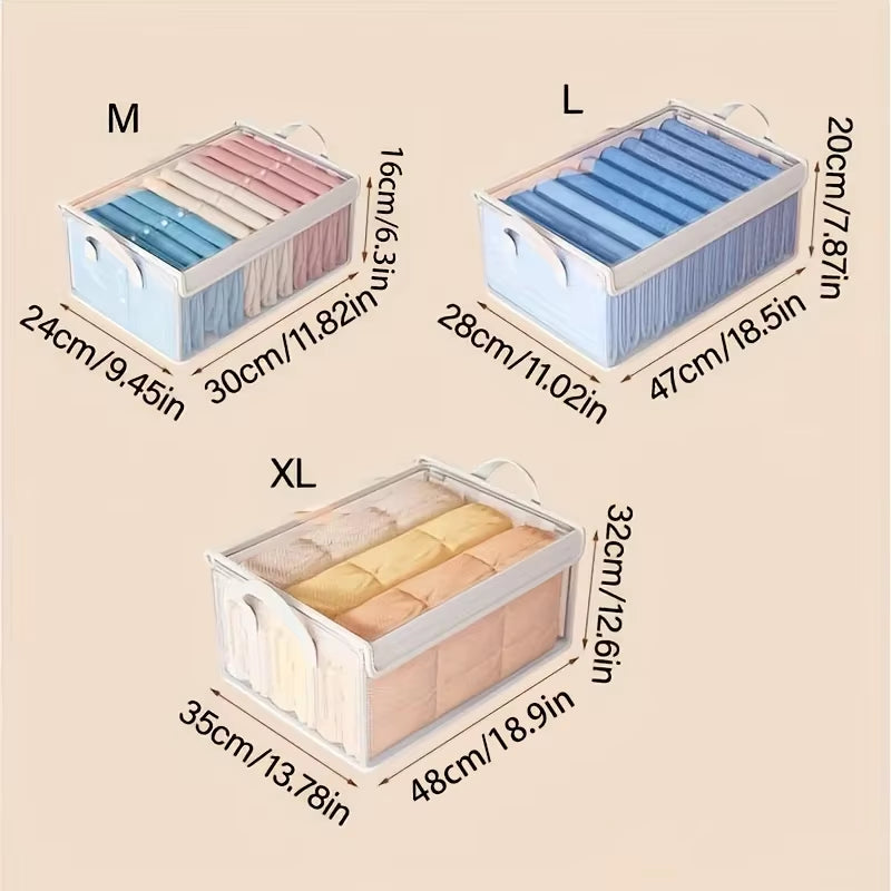 Extra-Large Foldable PVC Storage Box with Lid - Dustproof, Multi-Purpose Organizer for Clothes Trousers Closet Organizer