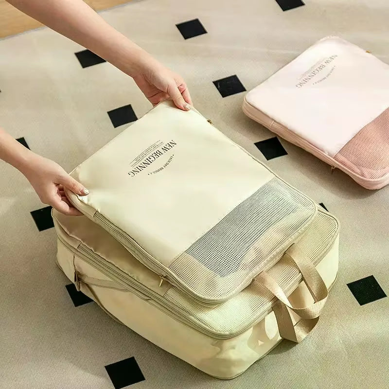 Travel Compression Packing Cube Travel Bag Luggage Organizer Travel Essentials Carry on Luggage Compression Storage Organizer