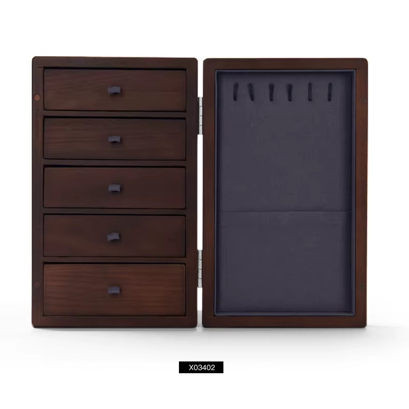 Large Wooden Cabinet Box Jewelry Accessories Organizer Storage Cabinet Jewelry Storage Box Organiser Wood Jewelry Storage