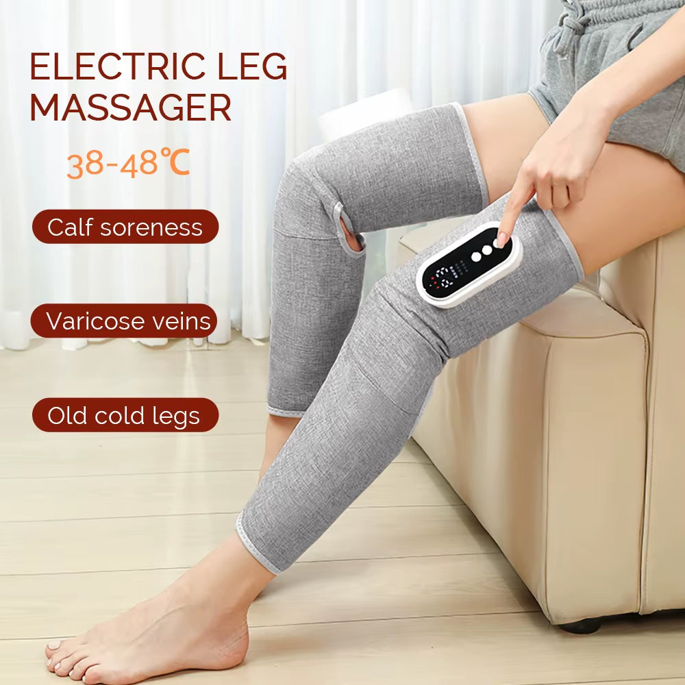 Electric Leg and Knee Massager Wireless Thigh Calf Vibration Massager Air Pressure Leg Relaxation Kneading Massager