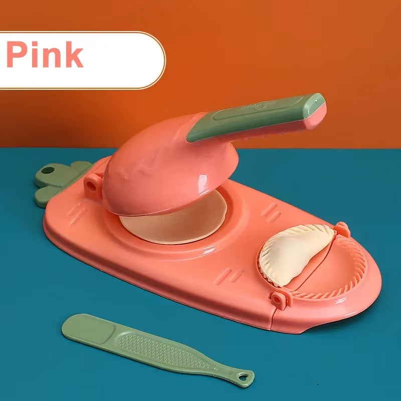 2 In1 Dumpling Maker Wrapper Presser Kit Manual Labor-Saving Dumplings Dough Molder Machine Kitchen Gadget Apple Pie Baking Tool
