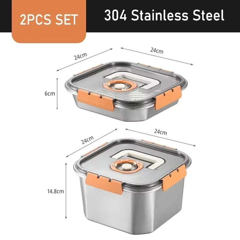 Vacuum Food Storage Box Fresh-Keeping Canister Sealed Storage Container Large Capacity Food Dispenser Kitchen Storage Box