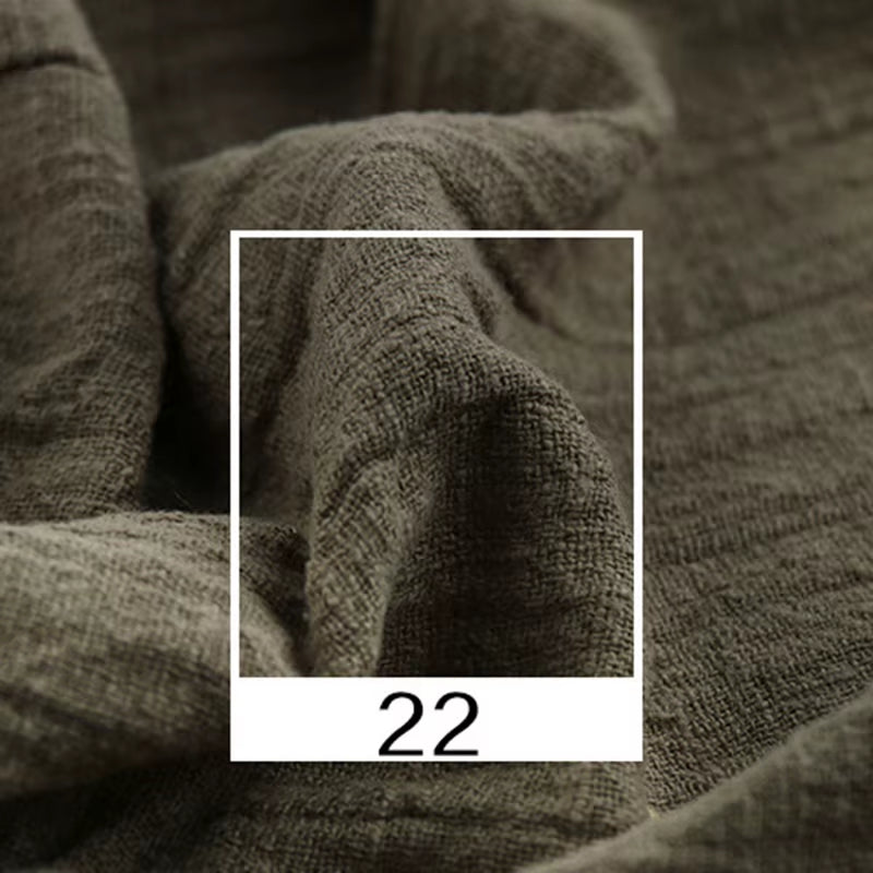 Soft Linen Cotton Fabric Organic Material Pure Natural Flax for Sewing DIY Handmade Clothes Patchwork Fabric