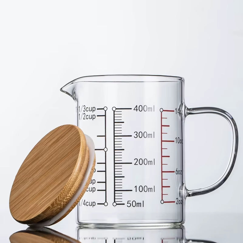 Glass Measuring Cup Household Food Grade High Borosilicate Glass Glass Convenient Durable Measuring Tools and Scales with Handle