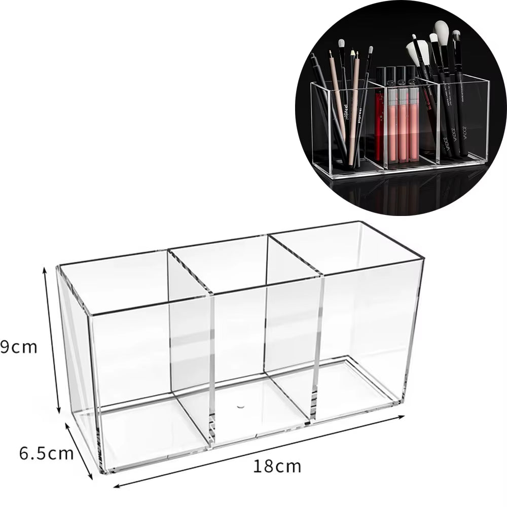Large 8Girds Makeup Holder Eyeshadow Palette Storage Organizer Cosmetic Case 2In1 Desktop Drawer Storage Box Lipstick Holder