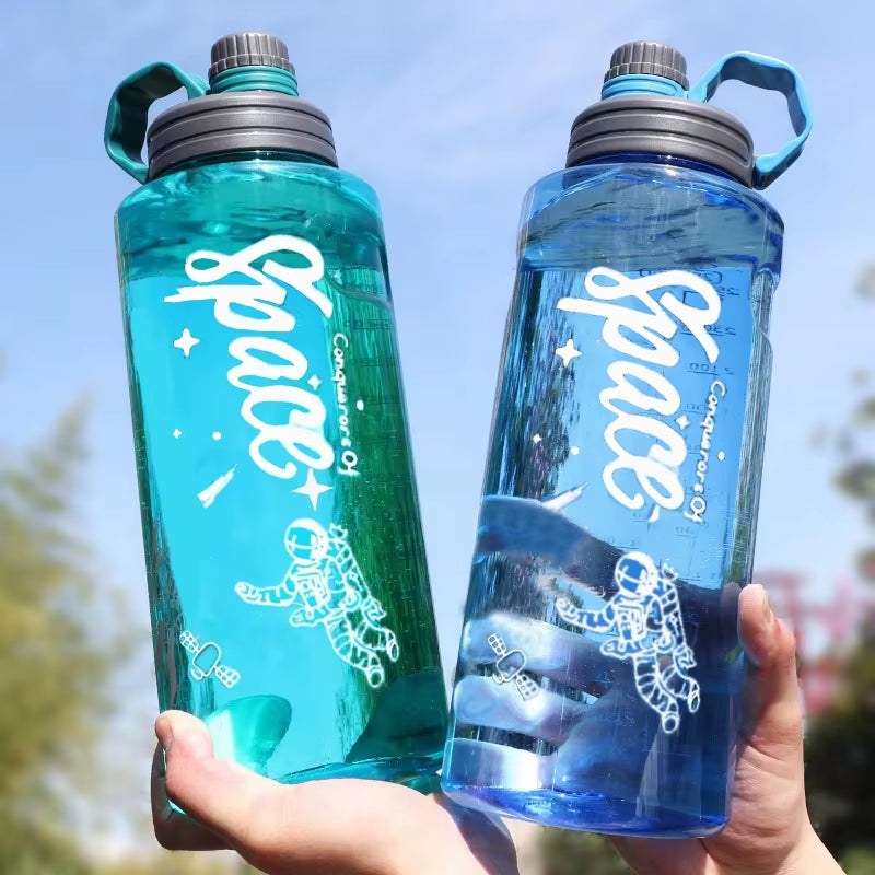 2L 3L Large Capacity Sport Water Bottle with Filter Eco-Friendly Plastic Water Cup Portable Fitness Drink Bottle Kettle BPA Free