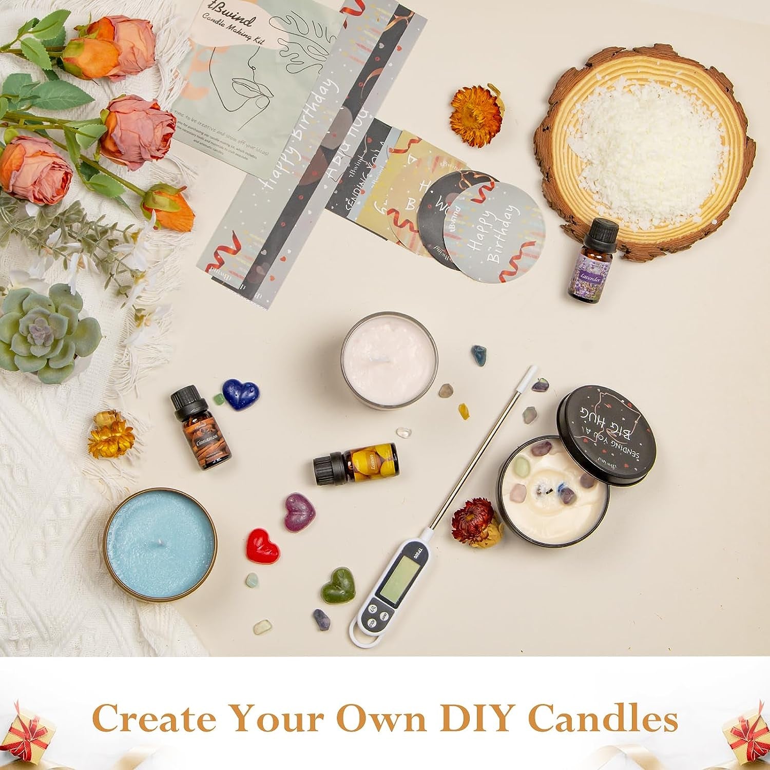 Candle Making Kit, Soy Candle Making Supplies DIY Candle Craft Tools for Adults.
