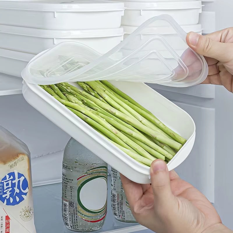 Kitchen Refrigerator Crisper with Scale Frozen Meat Packaging Food Grade Fruit and Vegetable Bento Storage Lunch Boxes Japanes ﻿