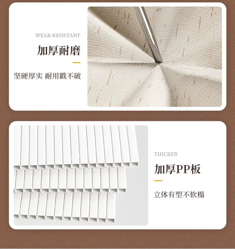 Large Household Storage Box Heavy-Duty Hard Shell Cotton Linen Zipper Storage Organizer Box with Lid for Clothes Toys Blankets