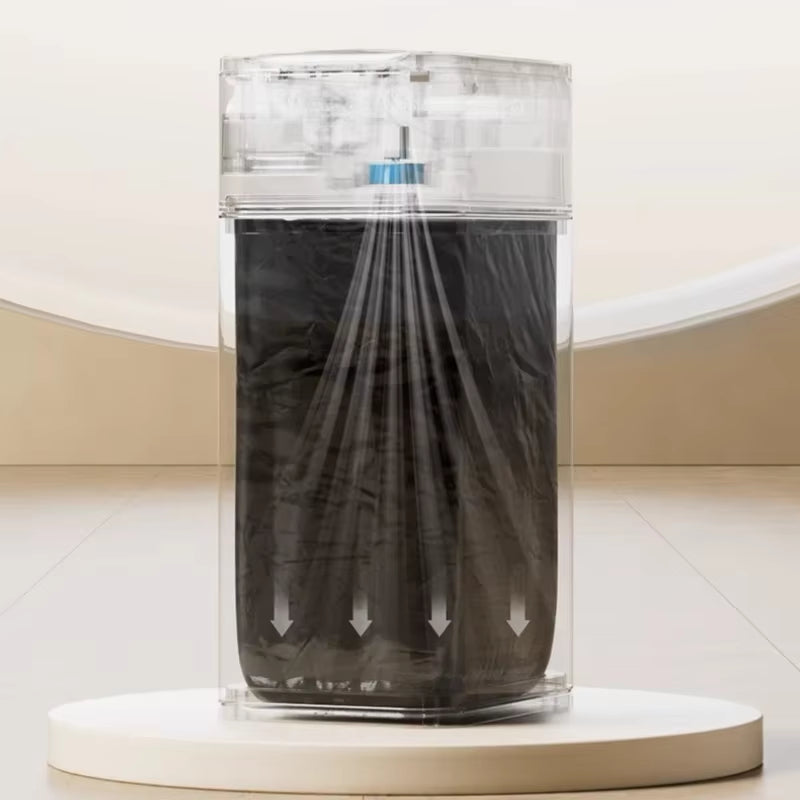Smart Trash Can 20L Kitchen Two-Way Sensor Dustbin Wastebasket Automatic Bagging Trash Bin Stainless Home Rectangular Waste Bin