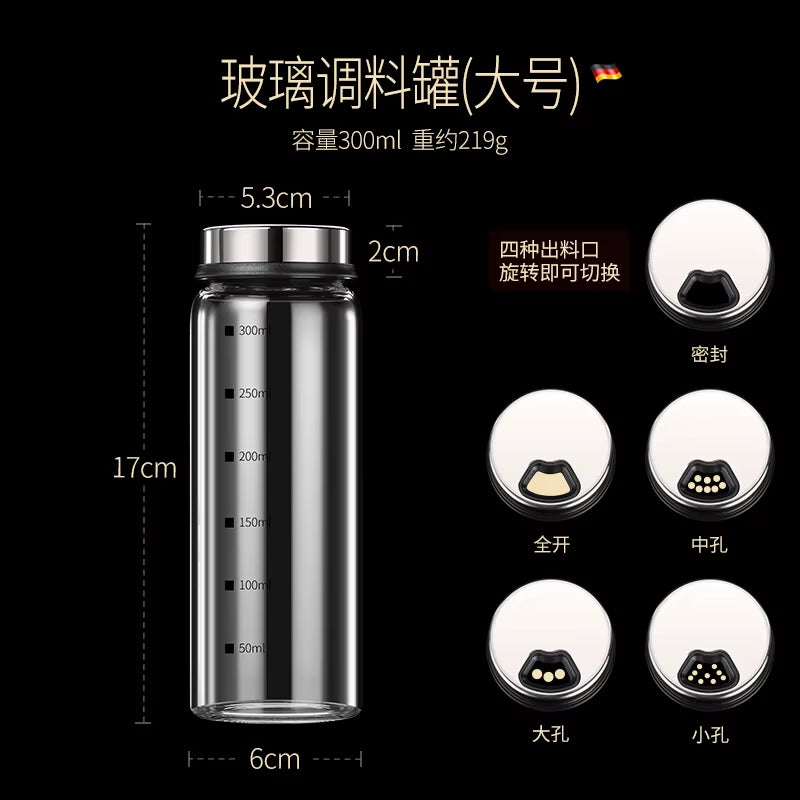 1PC Spices Bottle Glass Salt Jar Pepper Seasoning Set Container Kitchen Accessories Cook Utensils Free Shipping Cans Original