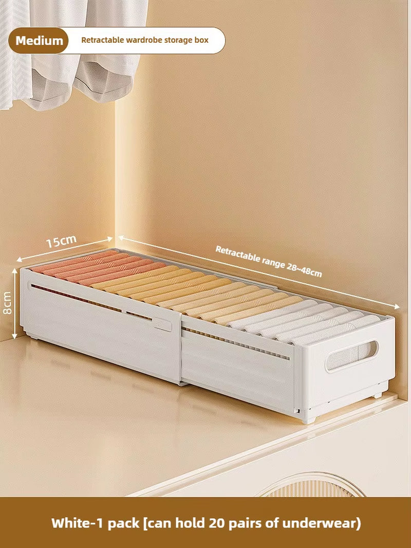 Adjustable Clothes Storage Box Closet Organizer Categorized Clothing Organizer Kitchen Cabinet Storage Bin Home Organizer