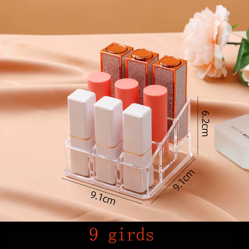 Large 8Girds Makeup Holder Eyeshadow Palette Storage Organizer Cosmetic Case 2In1 Desktop Drawer Storage Box Lipstick Holder