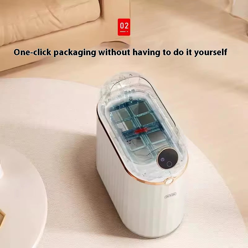 Japanese Smart Trash Bin Fully Automatic Packing Bag Replacement Sensor Electric Trash Bin Bathroom Home Supplies FYWB