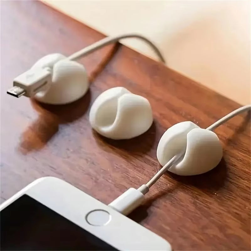 10Pcs Candy Color Cable Clip Cable Holder Adhesive Wire Keeper Cord Cable Organizer for Home Office under Desk Management