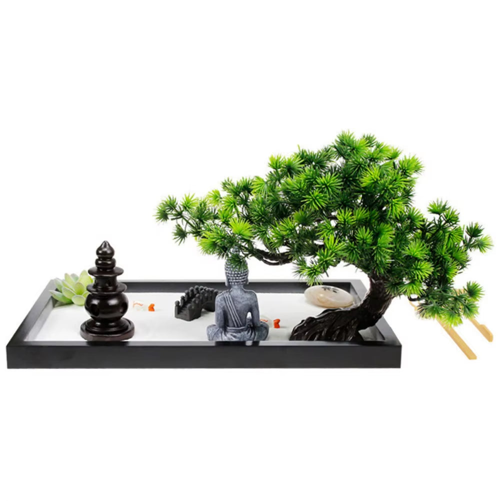 Mini Zen Garden Kit Meditation & Relaxation Desk Sand Art Durable Design Home Decor Items Festival Gifts