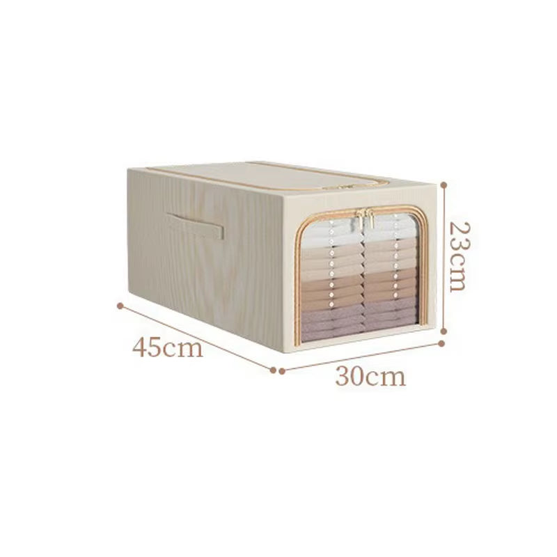 Large Capacity Clothes Storage Box Wardrobe Organizer Folding Clothing Organizer with Metal Frame Closet Jeans Storage Box