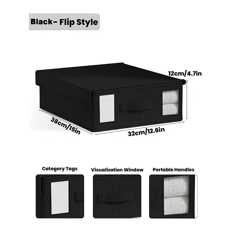 1/2 Pcs Bed Sheet Storage Box with Visible Window and Handle Large Capacity Zipper Sheet Organizer for All Sheet Sizes Foldable
