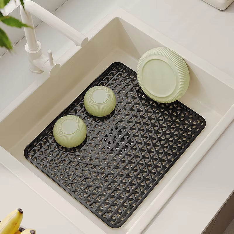 2 Pack Kitchen Sink Mat for Stainless Steel Sink PVC Eco-Friendly for Bottom of Kitchen Sink Dishes and Glassware Fast Draining