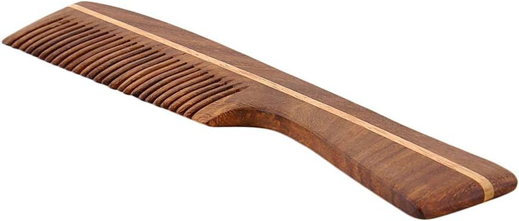2Activelife- anti Dandruff,Non -Satatic and Eco-Friendly Great for Scalp and Hair Health-7 Inch Fine Toothed Handmade Natural Sheesham Wood Comb