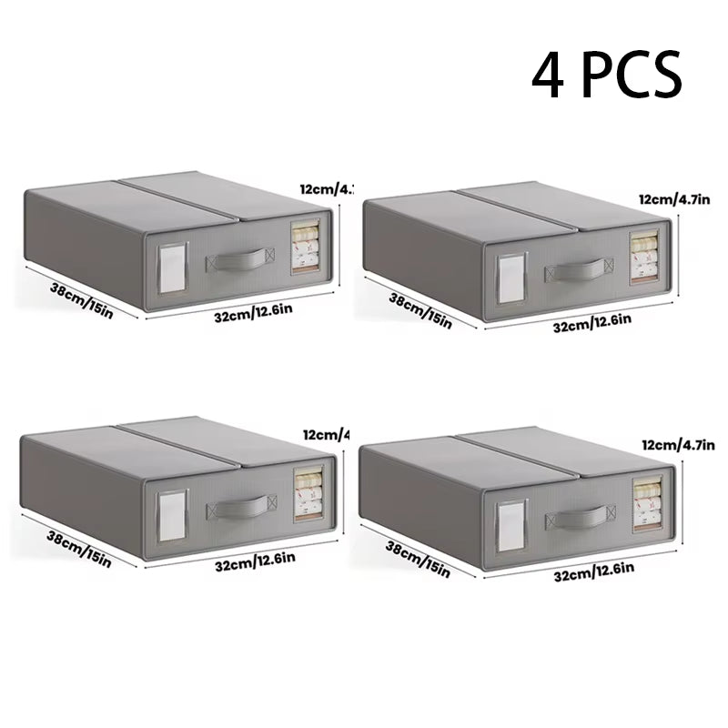 Bed Sheet Foldable Organiser Clothes, Comforter Organiser Large Capacity Zip-On Sheet Organiser for Sheets, Clothes,