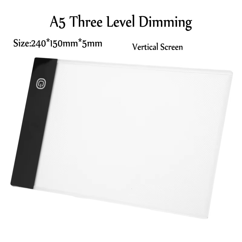 A3 A4 A5 Dimmable Graphics Drawing Tablet USB LED Light Box Copy Board Pad Electronic Art Graphic Painting Writing Pad Table
