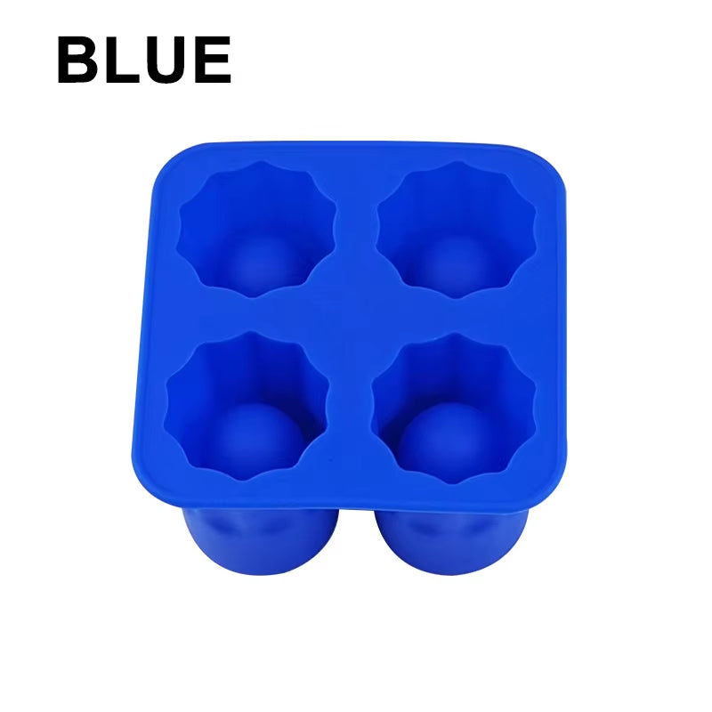 Ice Cup Cube Tray Mold Makes Shot Glasses Ice Mould Novelty Gifts Ice Cube Tray Summer Drinking Tool Ice Shot Glass Mold