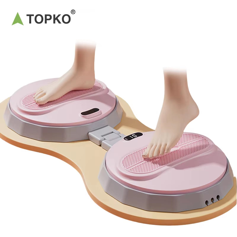 TOPKO Fold Home Body Shaping Waist Twisting Disc Balance Boards ABS Waist Twisting Machine
