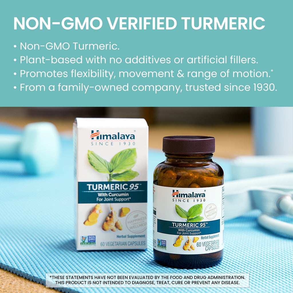 Turmeric 95 Supplement with Curcumin/Curcuminoids, Joint and Muscle Support, Flexibility, 30 Capsules