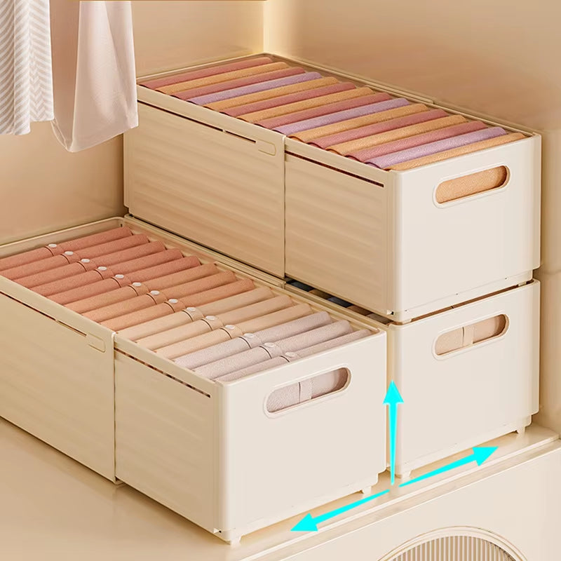 Adjustable Clothes Storage Box Closet Organizer Categorized Clothing Organizer Kitchen Cabinet Storage Bin Home Organizer