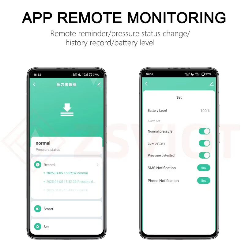 Tuya Zigbee Multifunctional Pressure Sensor Flexible Thin Film Pressure Sensor Smart Linkage Built-In Battery Smart Life APP