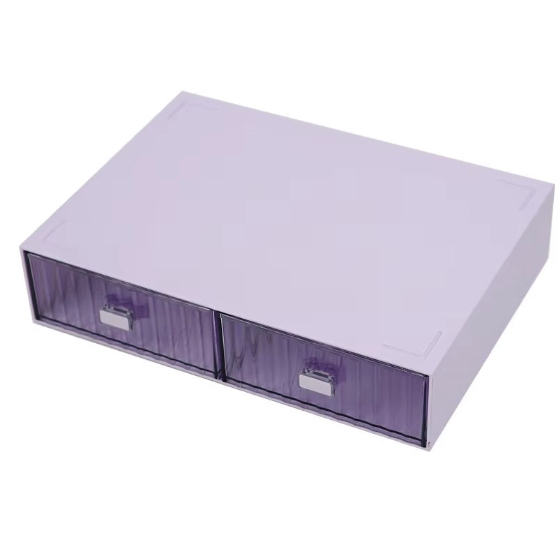 Ins Acrylic Pen Holder Storage Box Desktop Stationery Pen Box Office Transparent Large-Capacity Drawer Makeup Organizer Cosmetic