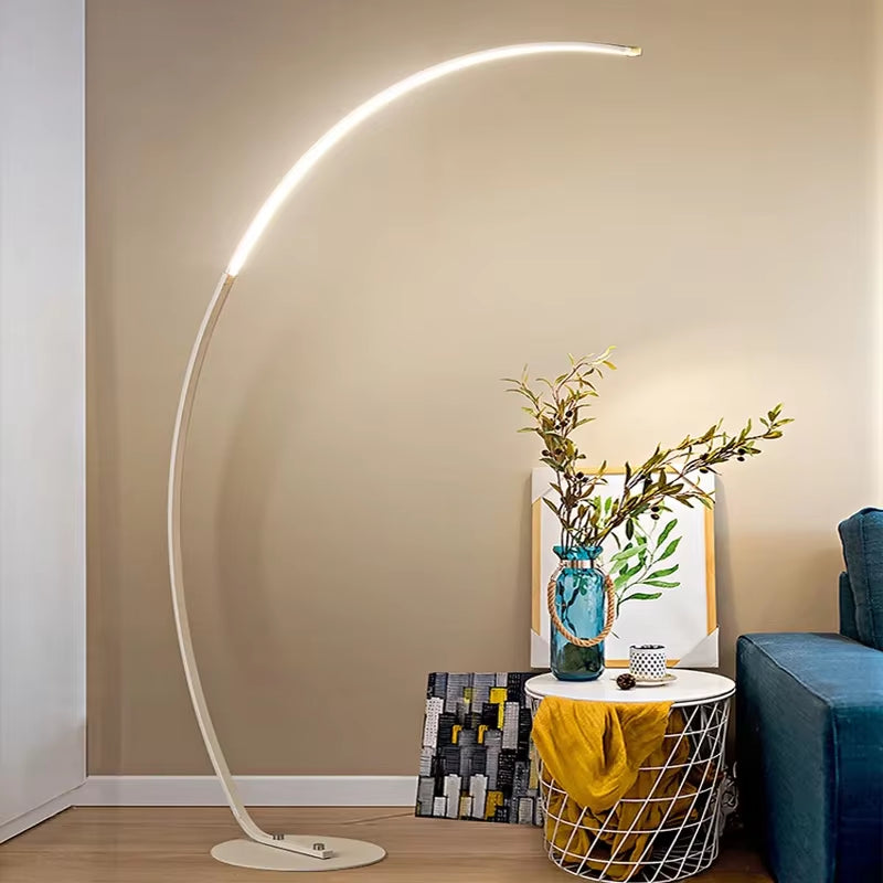 Arc RGB Floor Lamps Black White C APP Remote Floor Lights Nordic LED Corner Light for Dining Living Room Decor Indoor Lighting