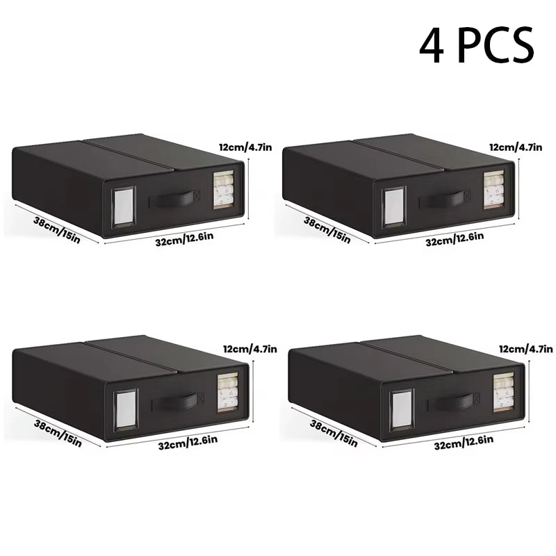 Bed Sheet Foldable Organiser Clothes, Comforter Organiser Large Capacity Zip-On Sheet Organiser for Sheets, Clothes,