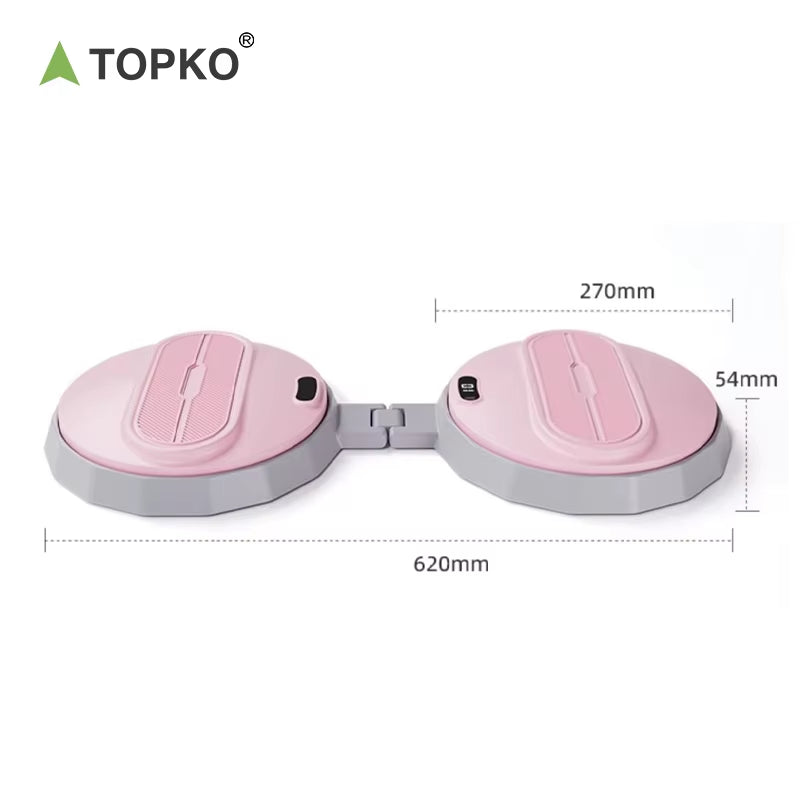 TOPKO Fold Home Body Shaping Waist Twisting Disc Balance Boards ABS Waist Twisting Machine