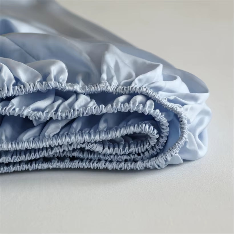 23Mm Mulberry Silk Fitted Sheets 100% 23 Momme Natural Silk Bed Sheet Luxury Smooth Mattress Cover Breathable Soft Bedding Sheet