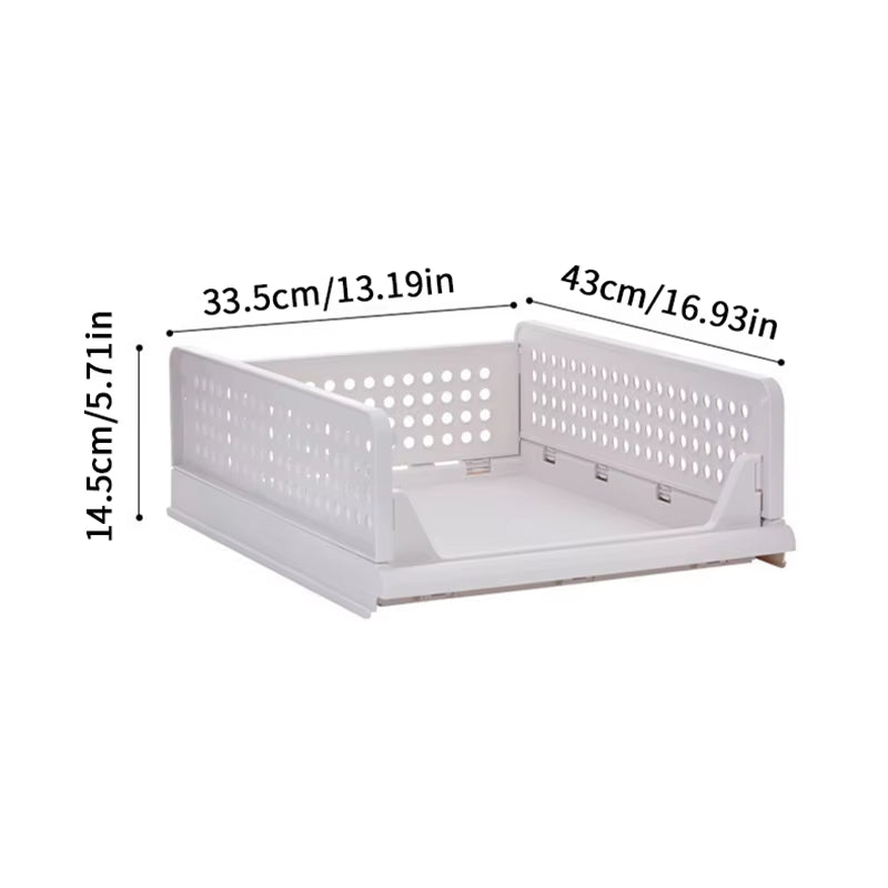 Clothes Storage Drawer High-Capacity Foldable Plastic Storage Box Household Stackable Drawer Organization Household Accessories