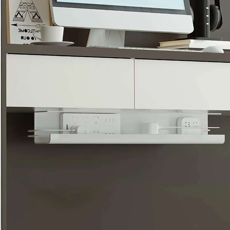 Undertable Cable Management Rack without Punching Storage Box Computer Desk Bottom Wire Fixing Plug Arrangement